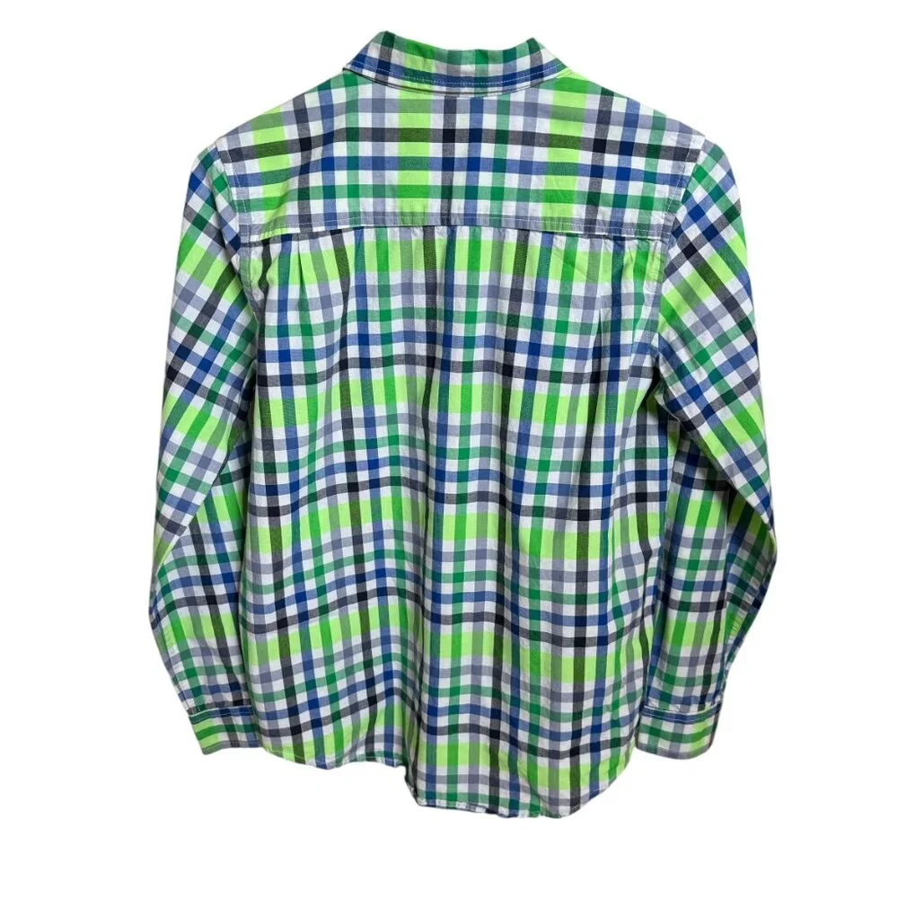 The Children's Place boys XL 14 multicolored check collared button down shirt